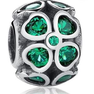 Authentic Pandora Green Lucky Clover Charm